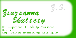 zsuzsanna skultety business card